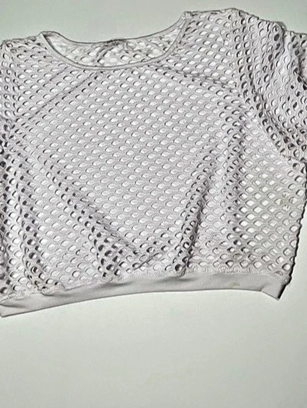 Kiwi & Punch White Mesh Crop Top Size Medium